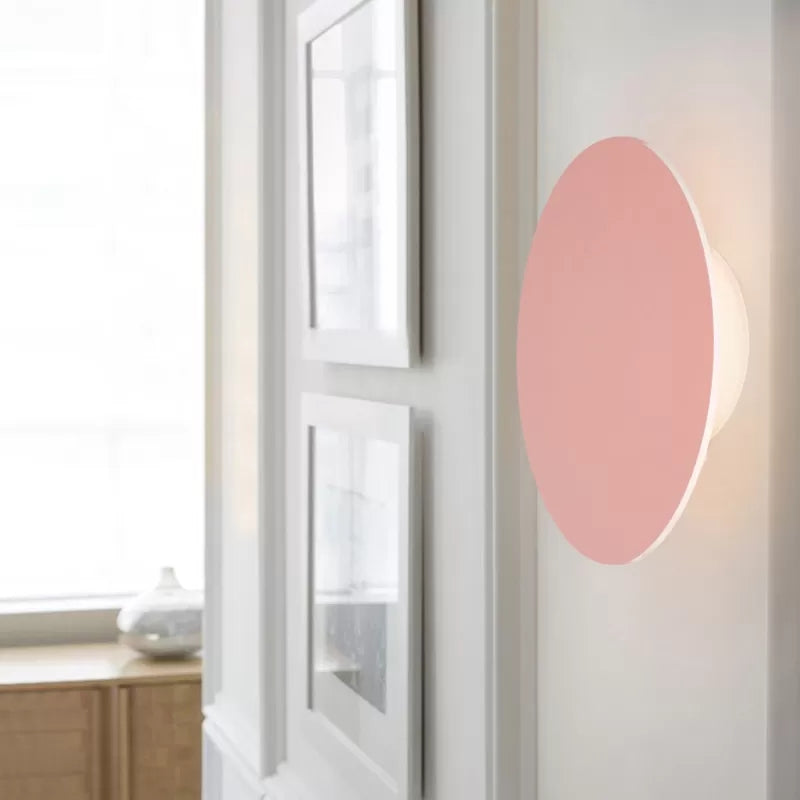 Stile Nordico Macaron Muro colorato Light Round Metal Wall Sconce per le scale foyer