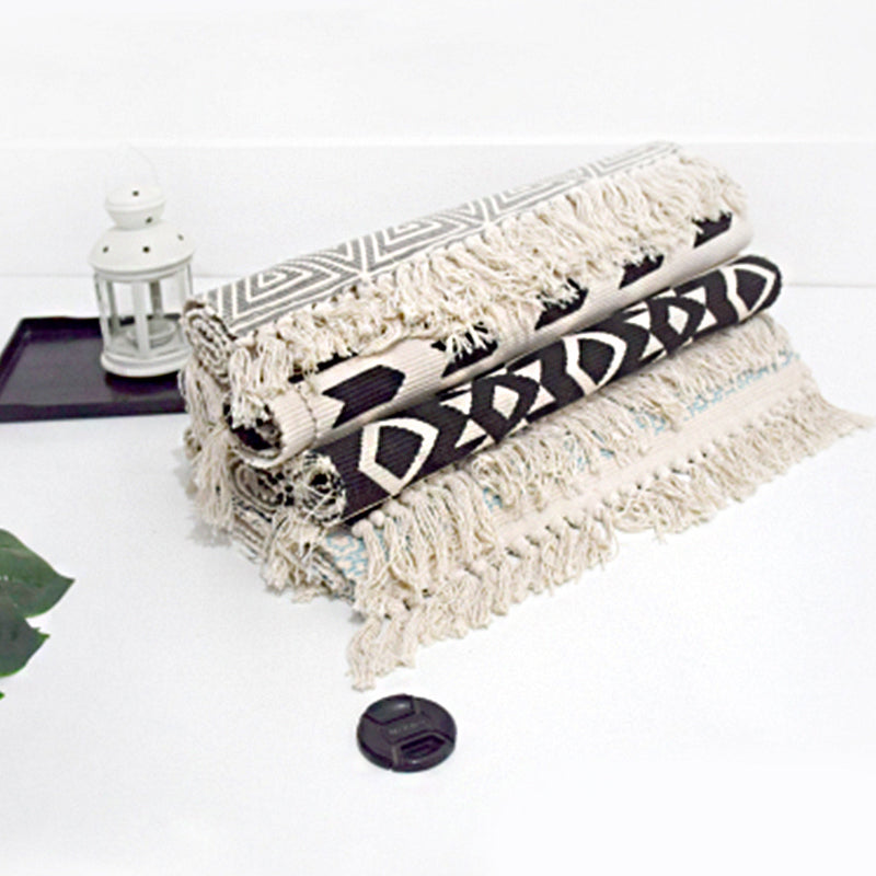 Lässiger böhmischer Teppich mehrfarbiger geometrischer Teppich -Haustier -Teppich für tolles Zimmer