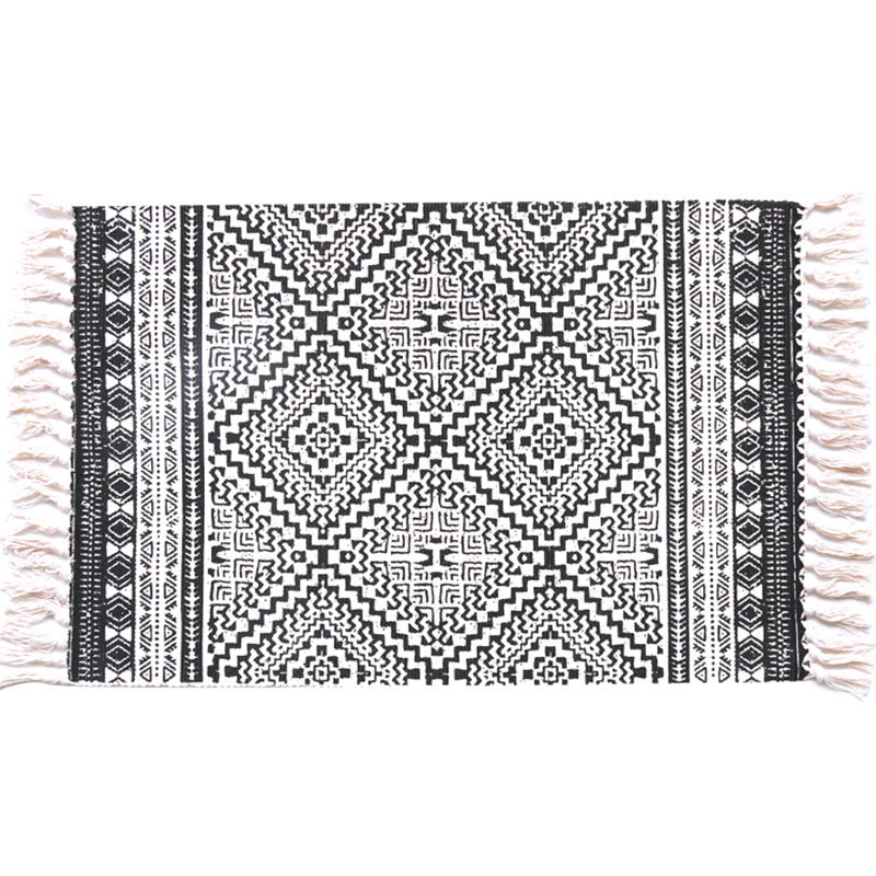 Lässiger böhmischer Teppich mehrfarbiger geometrischer Teppich -Haustier -Teppich für tolles Zimmer