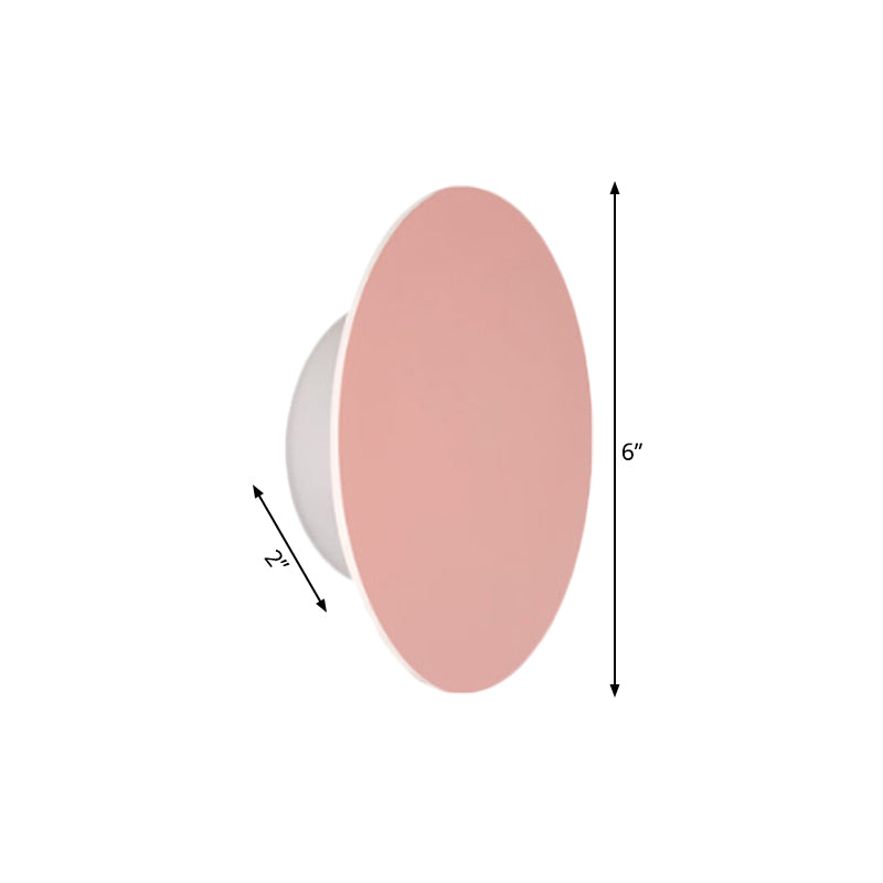 Stile Nordico Macaron Muro colorato Light Round Metal Wall Sconce per le scale foyer