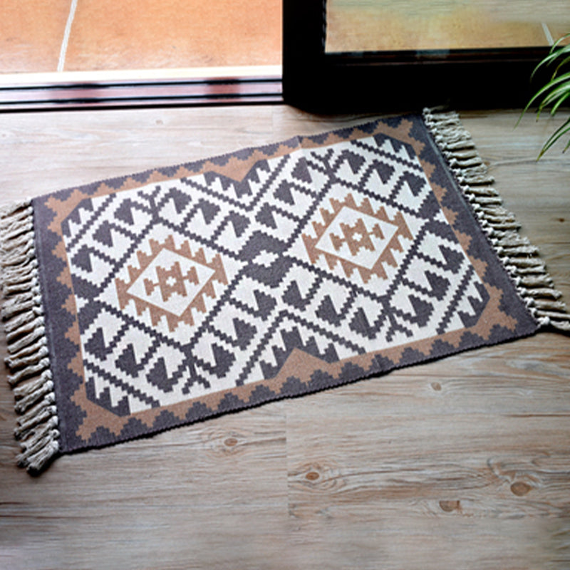 Lässiger böhmischer Teppich mehrfarbiger geometrischer Teppich -Haustier -Teppich für tolles Zimmer