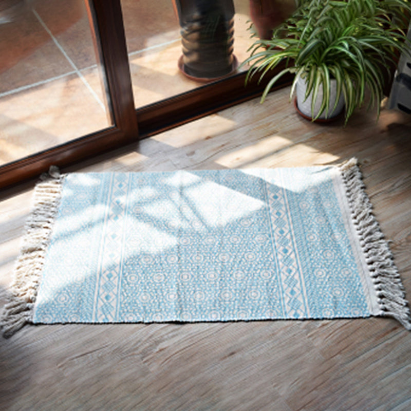 Lässiger böhmischer Teppich mehrfarbiger geometrischer Teppich -Haustier -Teppich für tolles Zimmer