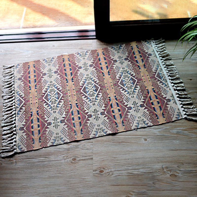 Lässiger böhmischer Teppich mehrfarbiger geometrischer Teppich -Haustier -Teppich für tolles Zimmer
