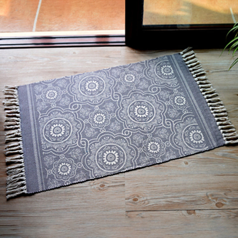 Lässiger böhmischer Teppich mehrfarbiger geometrischer Teppich -Haustier -Teppich für tolles Zimmer