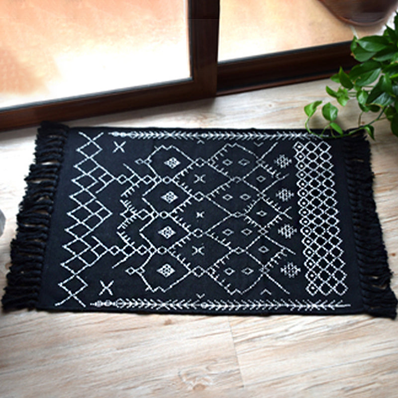 Lässiger böhmischer Teppich mehrfarbiger geometrischer Teppich -Haustier -Teppich für tolles Zimmer