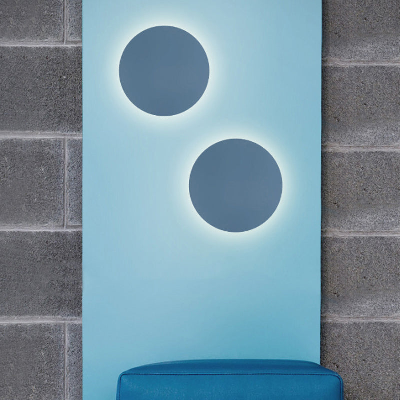 Stile Nordico Macaron Muro colorato Light Round Metal Wall Sconce per le scale foyer