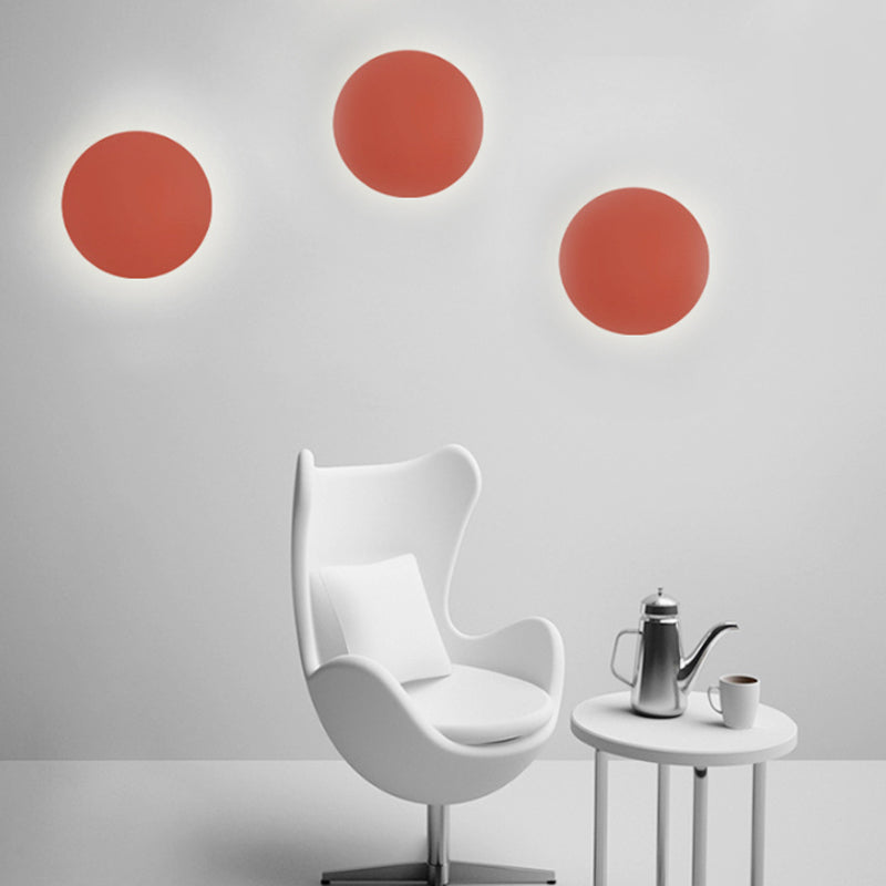 Stile Nordico Macaron Muro colorato Light Round Metal Wall Sconce per le scale foyer