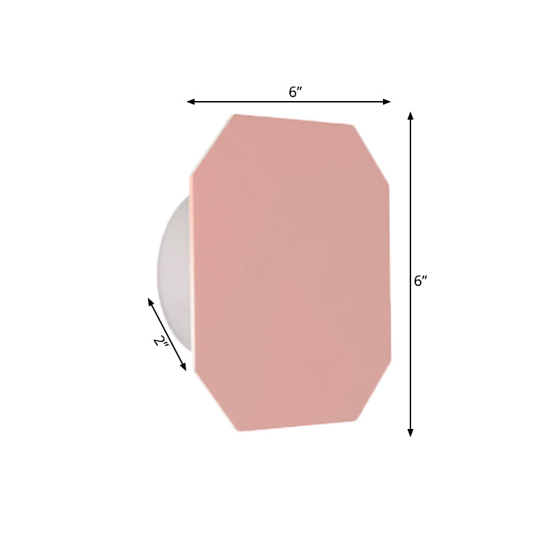 Stile Nordico Macaron Muro colorato Light Round Metal Wall Sconce per le scale foyer