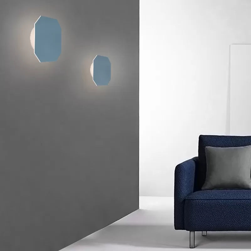 Stile Nordico Macaron Muro colorato Light Round Metal Wall Sconce per le scale foyer