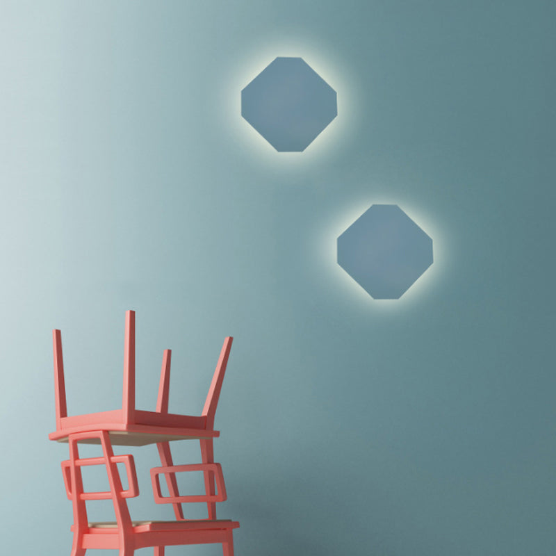 Stile Nordico Macaron Muro colorato Light Round Metal Wall Sconce per le scale foyer