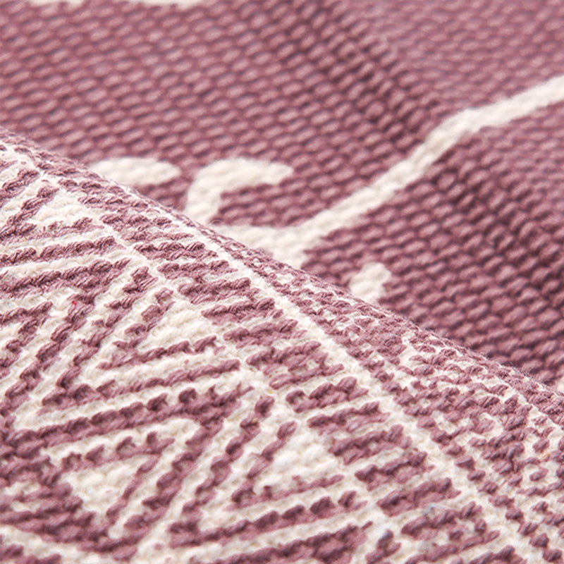 Stylish Boho Chic Rug Multi Color Geometrical Rug Pet Friendly Tassel Rug for Girls Room