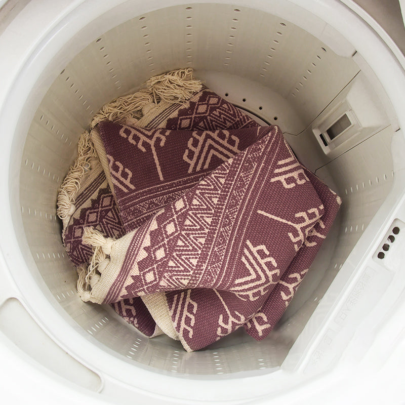 Stilvoller Boho Chic Teppich Multi -Farb geometrisch Teppich Haustierfreundlicher Quasten Teppich für Mädchenzimmer