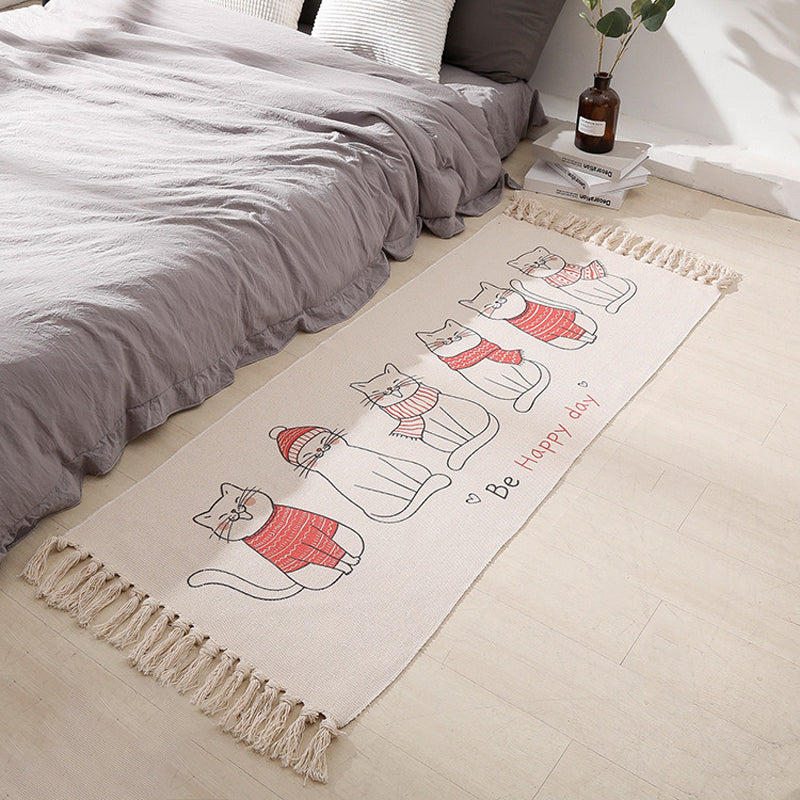 Cute Childrens Art Rug Multicolor Fairy Tale Rug Machine Washable Carpet for Kids Room