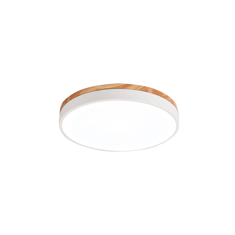 Lámpara de techo acrílica para dormitorio infantil, luz de techo circular delgada de color caramelo, Macaron Loft