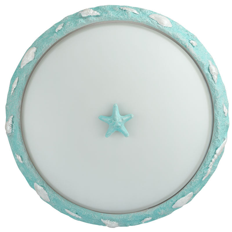 Girls Bedroom Dome Ceiling Fixture Opal Glass Modern Stylish Green Flush Mount Light