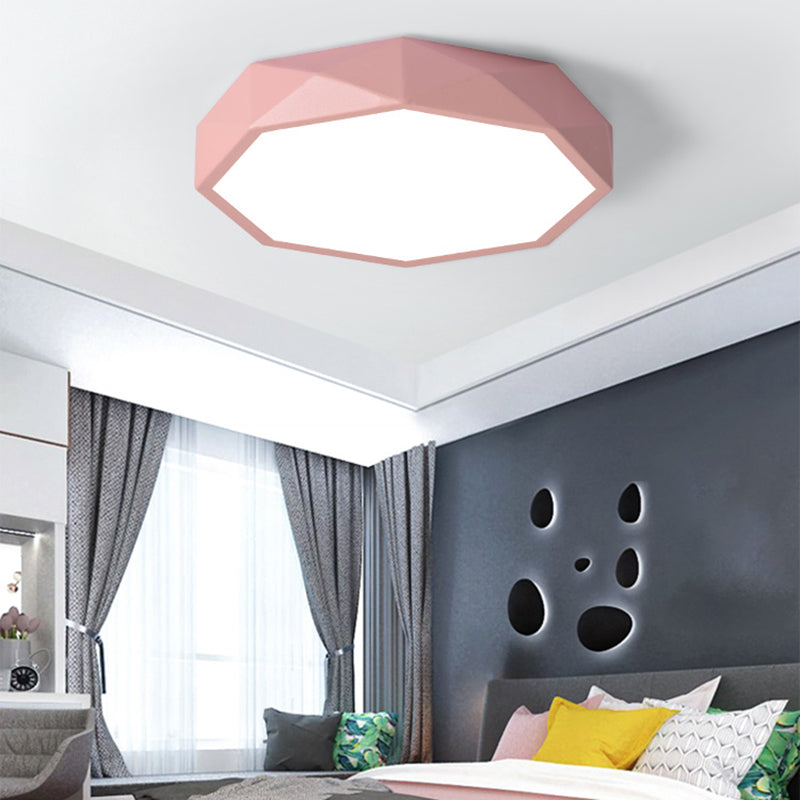 Acrylic Octagon Shape Ceiling Lamp Macaron Loft LED Flush Mount Light for Kitchen