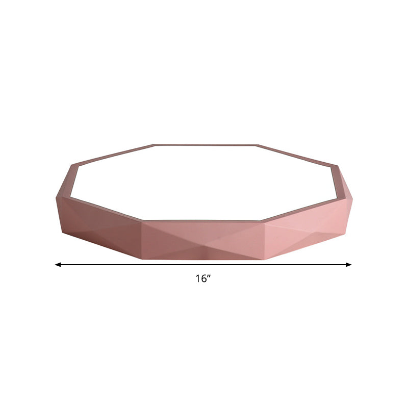 Acrylic Octagon Shape Ceiling Lamp Macaron Loft LED Flush Mount Light for Kitchen