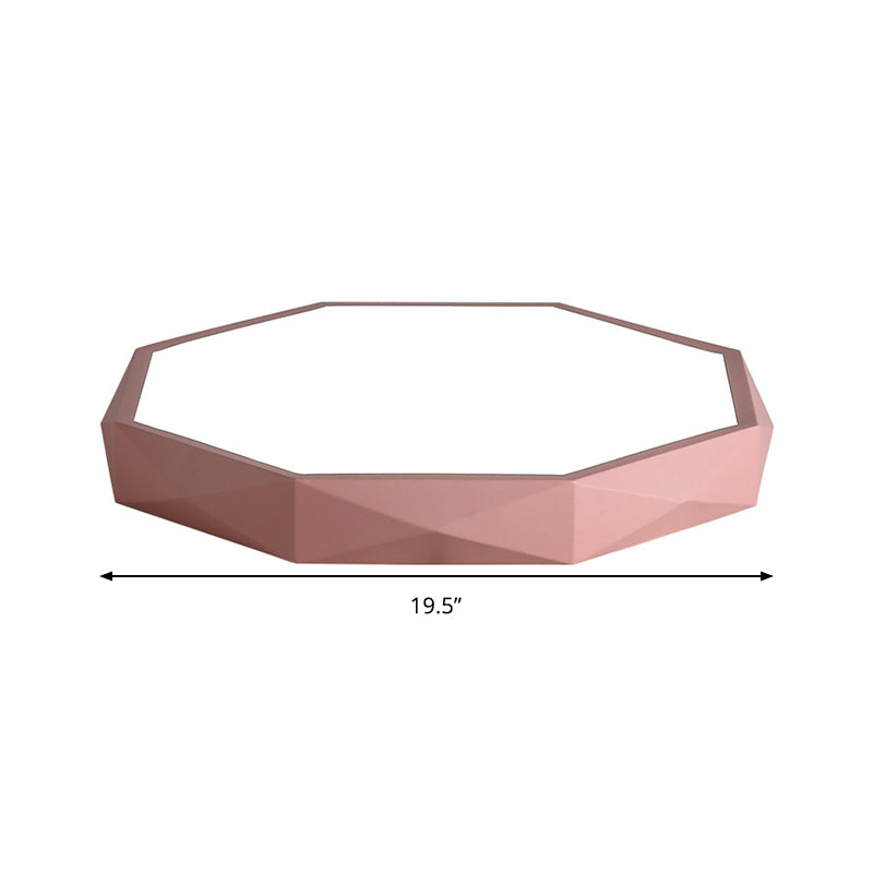 Acrylic Octagon Shape Ceiling Lamp Macaron Loft LED Flush Mount Light for Kitchen