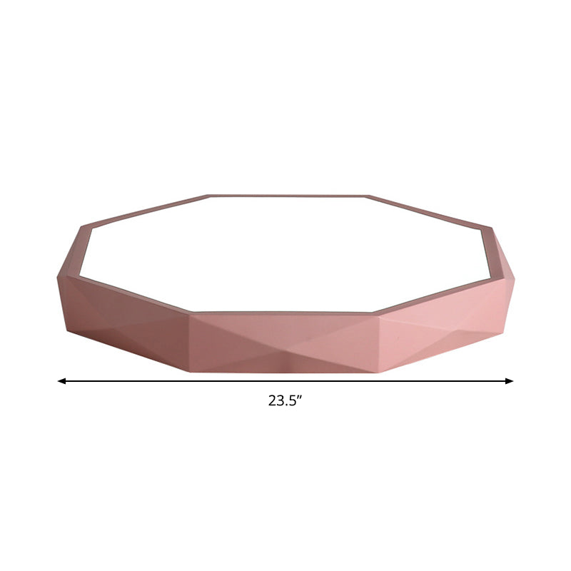 Acrylic Octagon Shape Ceiling Lamp Macaron Loft LED Flush Mount Light for Kitchen