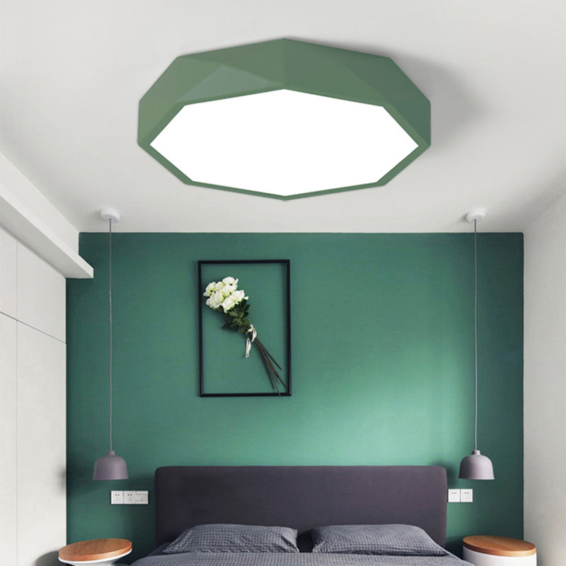 Acrylic Octagon Shape Ceiling Lamp Macaron Loft LED Flush Mount Light for Kitchen