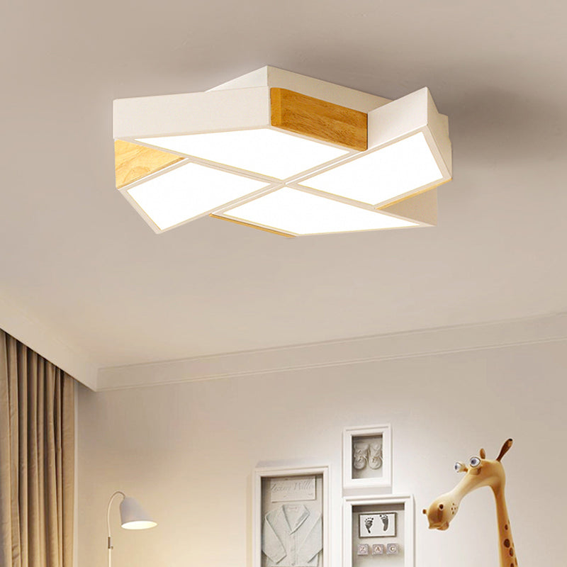 Child Bedroom Toy Windmill Ceiling Mount Light Acrylic Nordic Style Ceiling Lamp