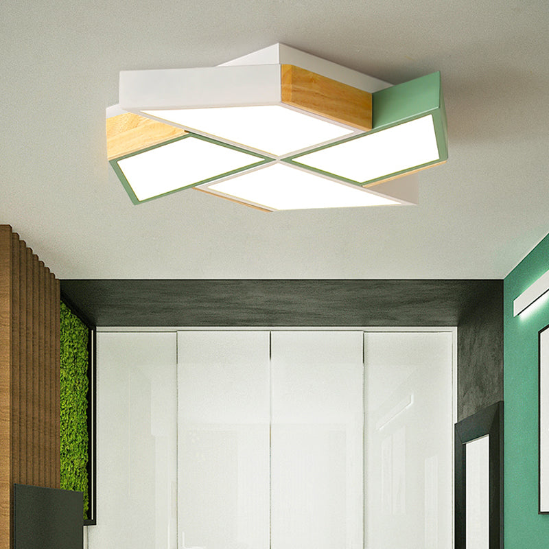 Child Bedroom Toy Windmill Ceiling Mount Light Acrylic Nordic Style Ceiling Lamp