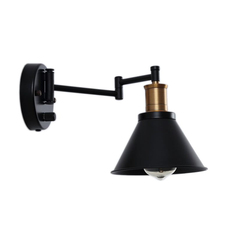 1 Lampenkegel -Lampen -Lampen -Industrie Matt Black Metall Wandmontage für Innenräume