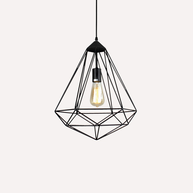 Lampada da pranzo a forma di ferro a forma di pietra gemma antica a 1 luce