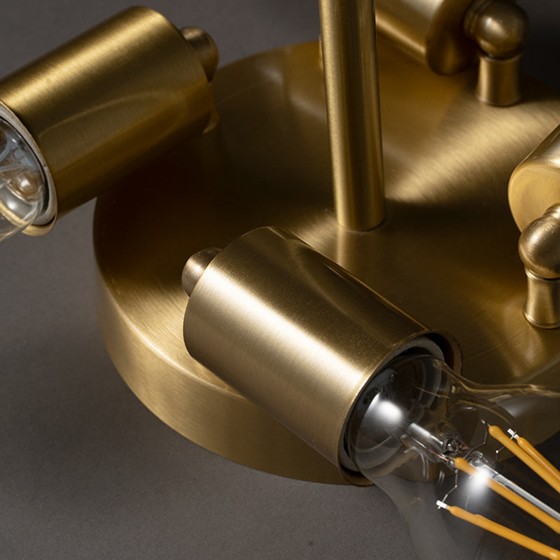 4 Köpfe Unterputzbeleuchtung Minimalismus Geometrisch geformte rauchgraue Glas-Unterputz-Deckenleuchte