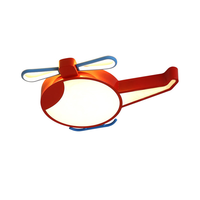 Cartoon Flugzeug Form Flush Licht Metall Kinderzimmer LED Flush Deckenleuchte