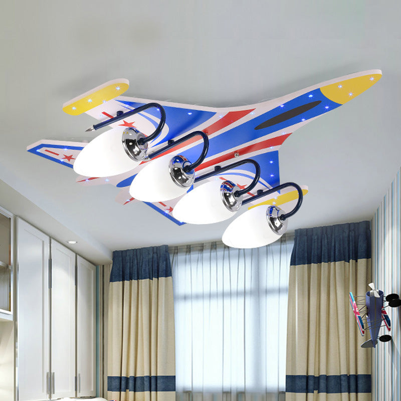 Plane Acrylique Façonné Cébullition Légère Lumière LED bleue Flush Fixation de l'éclairage