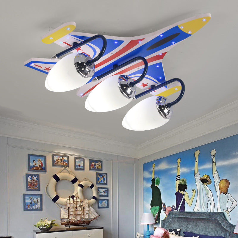 Plane Acrylique Façonné Cébullition Légère Lumière LED bleue Flush Fixation de l'éclairage