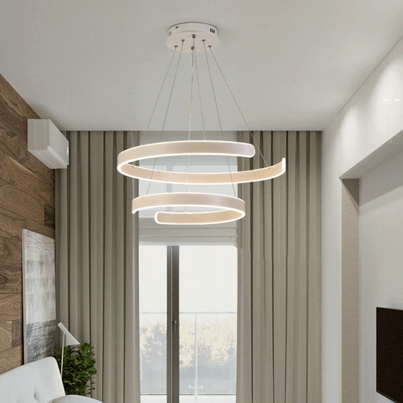Geometric Shaped Restaurant Chandelier Pendant Light Aluminum Contemporary LED Hanging Light