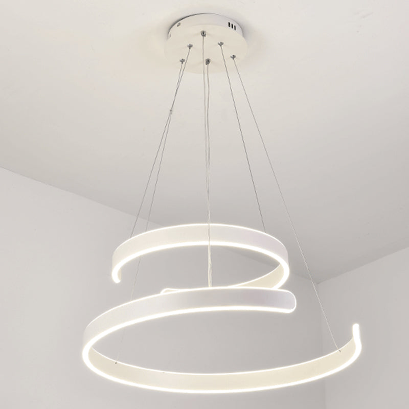 Geometric Shaped Restaurant Chandelier Pendant Light Aluminum Contemporary LED Hanging Light