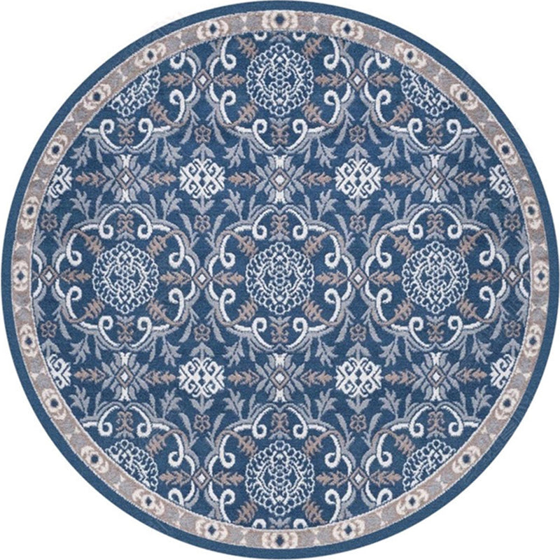 Ethnic Multi Color Floral Rug Synthetics Persian Carpet Anti-Slip Backing Pet Friendly Machine Washable Rug for Great Room