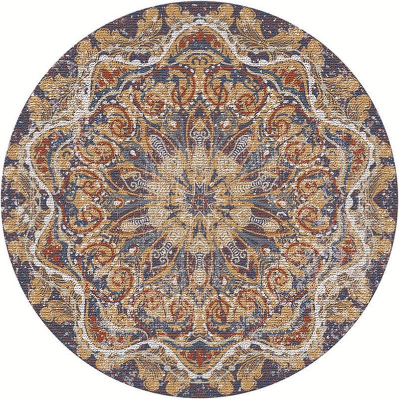 Exotic Moroccan Rug Multi Color Flower Pattern Rug Anti-Slip Pet Friendly Stain Resistant Carpet for Home