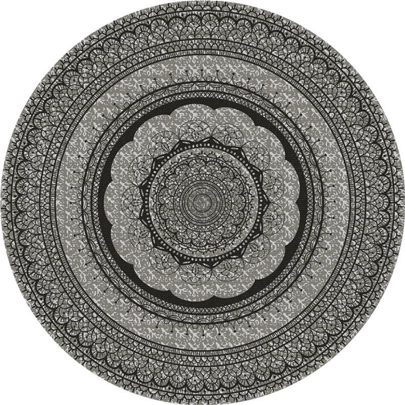 Exotic Moroccan Rug Multi Color Flower Pattern Rug Anti-Slip Pet Friendly Stain Resistant Carpet for Home