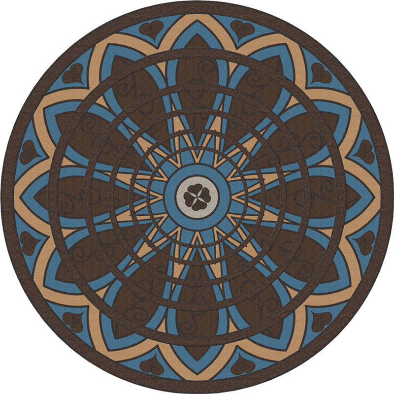 Exotic Moroccan Rug Multi Color Flower Pattern Rug Anti-Slip Pet Friendly Stain Resistant Carpet for Home
