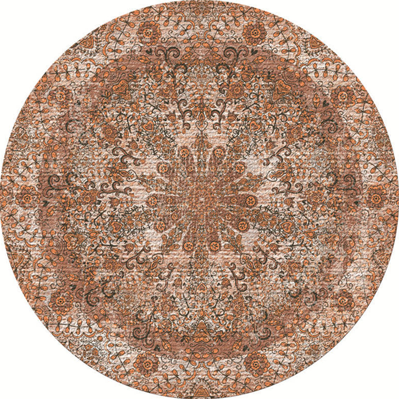 Exotic Moroccan Rug Multi Color Flower Pattern Rug Anti-Slip Pet Friendly Stain Resistant Carpet for Home