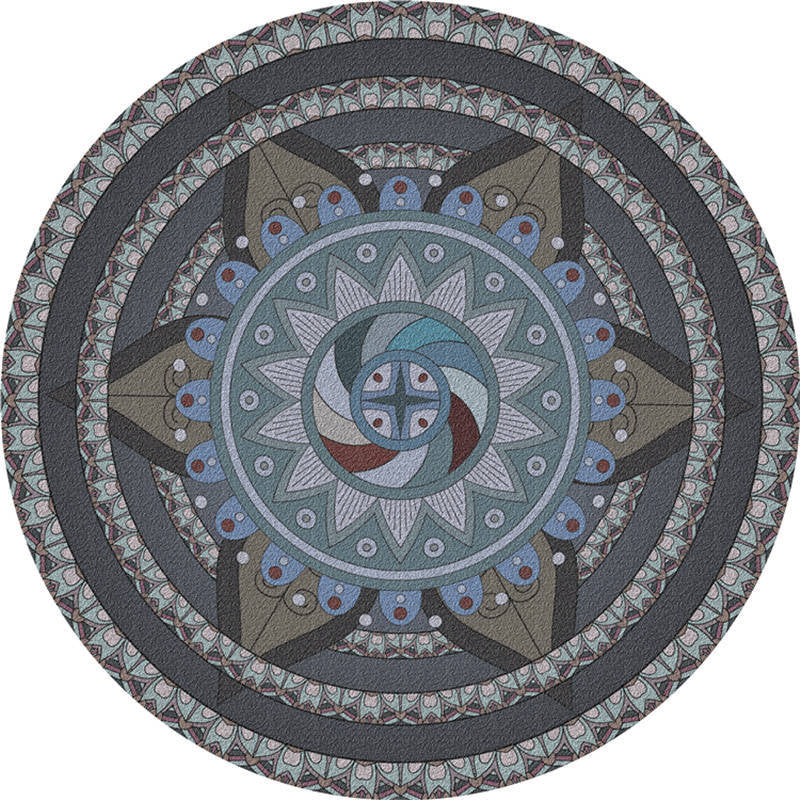 Exotic Moroccan Rug Multi Color Flower Pattern Rug Anti-Slip Pet Friendly Stain Resistant Carpet for Home