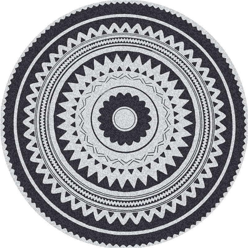 Moroccan Living Room Rug Multi-Color Flower Rug Polyester Machine Washable Stain Resistant Non-Slip Backing Area Carpet