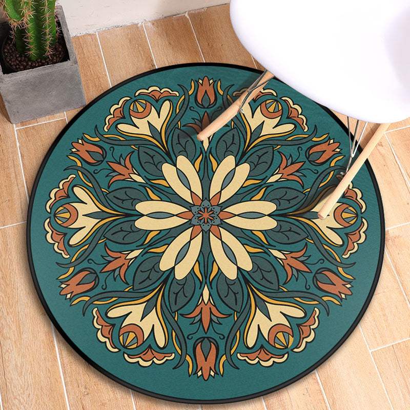 Tapis d'intérieur Mandala Tribal, multicolore, marocain, synthétique, antidérapant, résistant aux taches, adapté aux animaux de compagnie, pour chambre