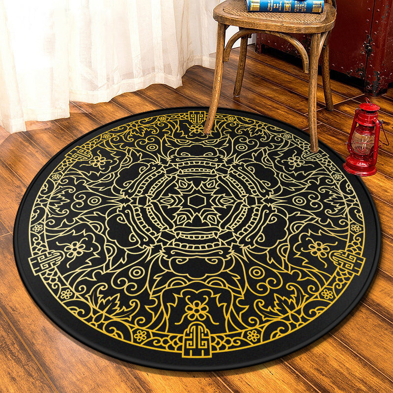Multi-Colored Moroccan Rug Synthetics Mandala Area Rug Anti-Slip Stain Resistant Washable Carpet for Family Room