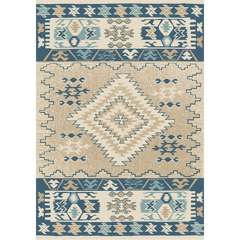 Unusual Rhombus Patterned Rug Multi-Color Moroccan Rug Polyester Pet Friendly Stain Resistant Non-Slip Carpet for Great Room