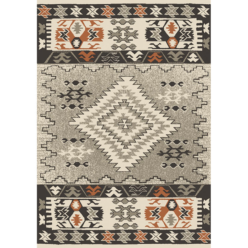 Unusual Rhombus Patterned Rug Multi-Color Moroccan Rug Polyester Pet Friendly Stain Resistant Non-Slip Carpet for Great Room