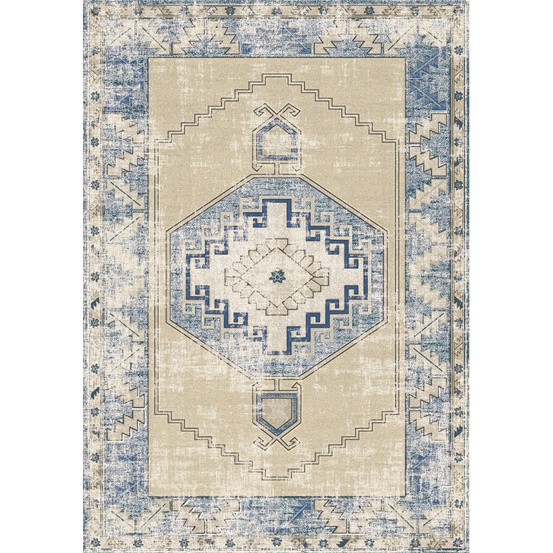 Unusual Rhombus Patterned Rug Multi-Color Moroccan Rug Polyester Pet Friendly Stain Resistant Non-Slip Carpet for Great Room