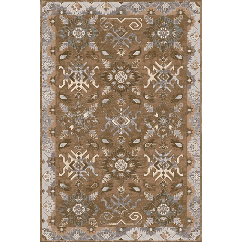 Unusual Rhombus Patterned Rug Multi-Color Moroccan Rug Polyester Pet Friendly Stain Resistant Non-Slip Carpet for Great Room