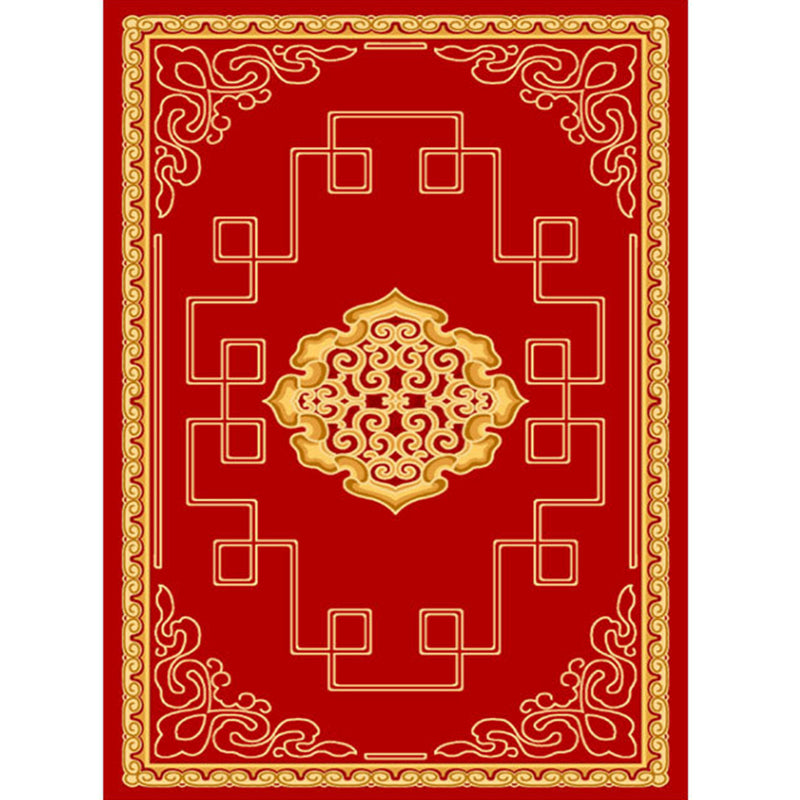 Fancy Chinoiserie Rug Multi Color Floral Area Carpet Non-Slip Backing Stain Resistant Pet Friendly Rug for Living Room