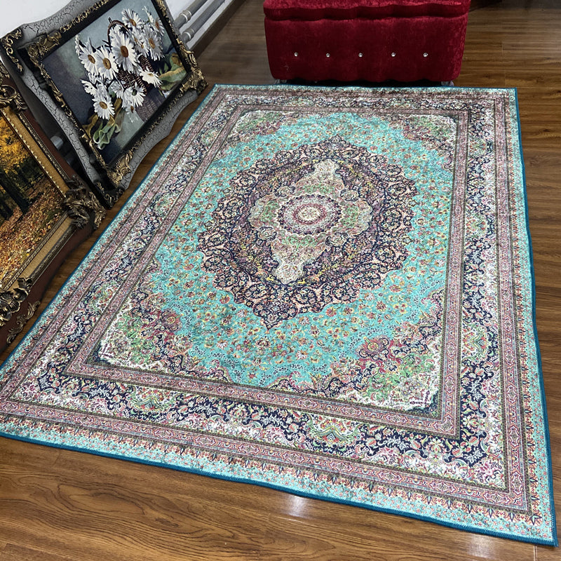 Tappeto per interni glam tappeto con stampato floreale multi colore.