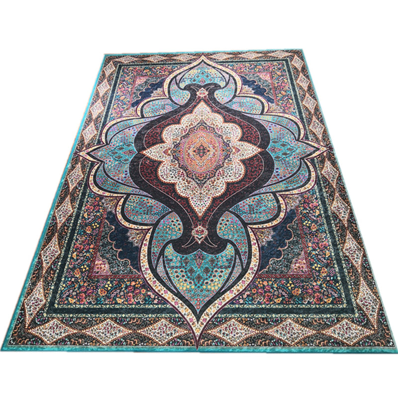 Tappeto per interni glam tappeto con stampato floreale multi colore.